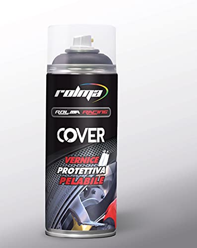 ROLMA COVER Vernice removibile NERO OPACO - removable paint - bomboletta spray 400 ml. - spray can 400 ml.