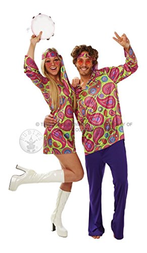 Rubie s - Costume Ufficiale da Hippie Anni  70, da Donna, Taglia L...