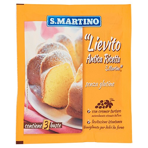 S.Martino Lievito Antica Senza Glutine Bustone - 5 Confezioni da 3 Pezzi da 16 g, Totale: 15 pezzi, 240 g
