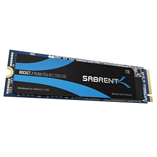 Sabrent SSD Interno 1TB Rocket NVMe PCIe M.2 2280 Drive a Stato Sol...