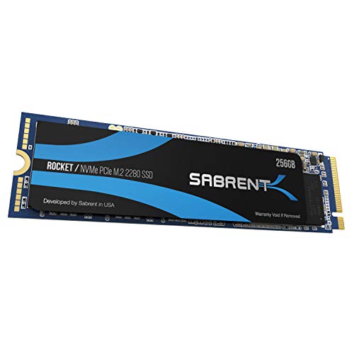 Sabrent SSD Interno 256GB Rocket NVMe PCIe M.2 2280 Drive a Stato Solido ad Alte Prestazioni (SB-ROCKET-256)