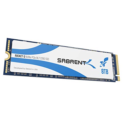 Sabrent SSD Interno PCIe NVMe M.2 2280 8TB Rocket Q, Unità di Memoria a Stato Solido ad Alte Prestazioni disco a stato solido R W 3300 2900MB s (SB-RKTQ-8TB)