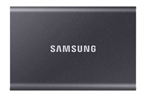 Samsung Memorie T7 MU-PC2T0T SSD Esterno Portatile da 2 TB, USB 3.2 Gen 2, 10 Gbps, Tipo-C, Grigio Titanio