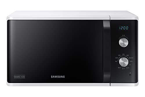 Samsung Microonde MG23K3614AW Forno Microonde Grill, 23 Litri, 800 W, Grill 1100 W, Bianco