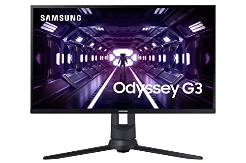 Samsung Monitor Gaming Odyssey G3 (F24G33), Flat, 24 , 1920x1080 (Full HD), VA, 144 Hz, 1 ms, FreeSync Premium, HDMI, D-Sub, Display Port, Ingresso Audio, HAS, Pivot, Flicker Free