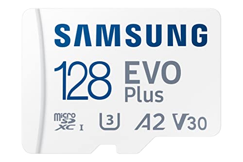 Samsung Scheda di memoria Evo plus 128 GB microSD SDXC U3 classe 10 A2 130 MB S con adattatore versione 2021(mb-mc128KA RU)