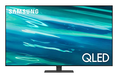 Samsung TV QLED QE50Q80AATXZT, Smart TV 50  Serie Q80A, QLED 4K UHD, Alexa integrato, Carbon Silver, DVB-T2 [Efficienza energetica classe G]