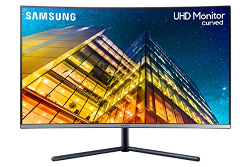 Samsung UR59C Monitor HRM Curvo (1500R), 32 , 3840x2160 (UHD 4K), VA, 60 Hz, 4 ms, HDMI, Display Port, Ingresso Audio, PBP, Eye Saver Mode, Flicker Free, Game Mode, Grigio Blu Scuro
