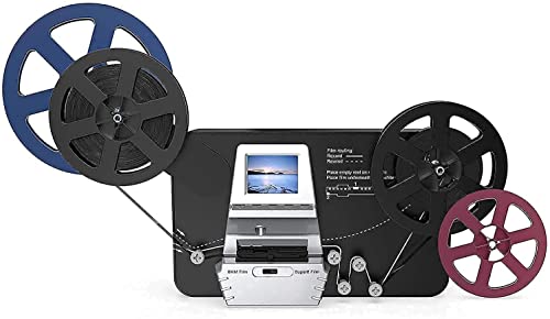 Scanner pellicole Super 8 – Normal 8 (5 , 3 ,7  fino a 9 di diametro) Digital Video Scanner e digitalizzatore di Film con LCD da 2,4 , 1080P, con Scheda SD da 32 GB