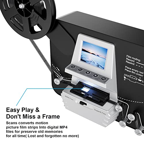 Scanner Pellicole Super 8 Normal 8mm,Convert Film into Digital Vide...