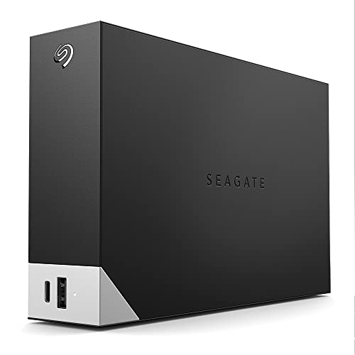 Seagate One Touch Hub, 18 TB, Unità Disco Esterna per Desktop, USB-C, USB 3.0, per PC Desktop, PC Portatili e Mac, Piano Adobe Creative Cloud di 4 Mesi per la Fotografia (STLC18000400)