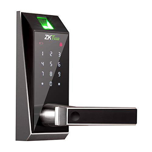 Serratura Intelligente Biometrica - ZKTeco AL20DB (GER)-Smart Lock lettore di Impronte Digitali- Tastiera Digitale-Bluetooth 4.0- App per Smartphone- Ideale per casa, hotel, palestre, dormitori.