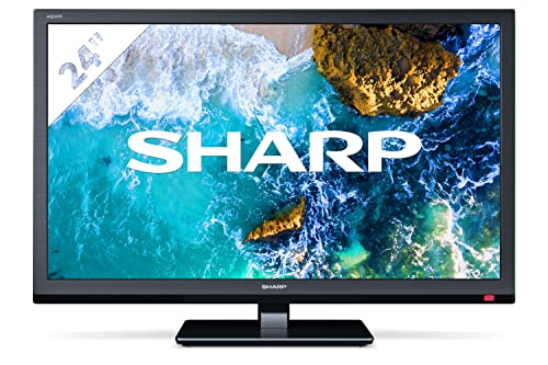 Sharp Aquos 24BB0E - 24  HD Ready LED TV, DVB-T2 S2, 1366 x 768 Pixels, Nero, 2xHDMI 1xUSB, 2020 [Classe di efficienza energetica F]