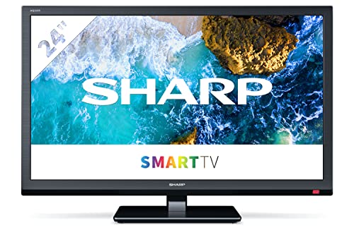 Sharp Aquos 24BC0E - Smart TV HD 24  HD Ready LED TV, Wi-Fi, DVB-T2 S2, 1366 x 768 Pixels, 2xHDMI 2xUSB, Nero [Classe di efficienza energetica F]