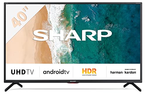 Sharp Aquos 40BN6E - 40  Smart TV 4K Ultra HD Dolby ATMOS Android 9.0, Wi-Fi, DVB-T2 S2, 3840 x 2160 Pixels, Nero, suono Harman Kardon, 3xHDMI 3xUSB, 2020