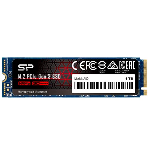 Silicon Power SSD PCIe M.2 NVMe 1TB Gen3x4 R W up to 3400 3000MB s SSD interno