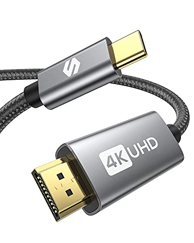 Silkland USB C HDMI 4K 2M, [2021 Updated] Cavo USB C a HDMI (Compatibile con Thunderbolt 3), Type C to HDMI per MacBook Pro Air, iPad Pro 2020, iMac, XPS 15 13, Surface Book, Galaxy S21 S20, Huawei