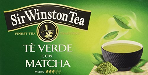 Sir Winston Tea, Tè Verde Matcha, 60 Filtri (3 Confezioni da 20 Filtri), Un Classico della Tradizione Giapponese, Certificato RFA, Senza Lattosio, Glutine e Allergeni, Vegan