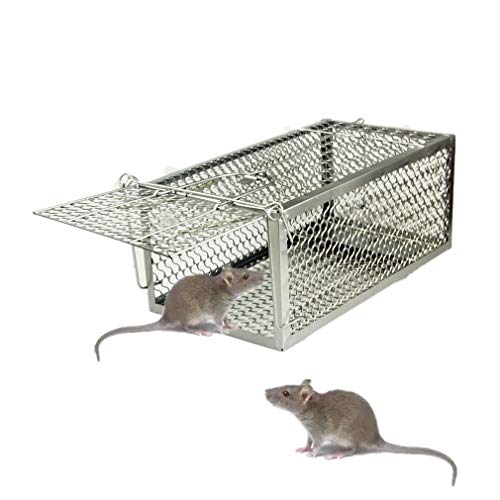 skycabin Prodotto Anti-Roditori, Ferro Gabbia Trappola Professionale per La Cattura di Animali Vivi a Entrate per Topi,Ratti e Scoiattoli
