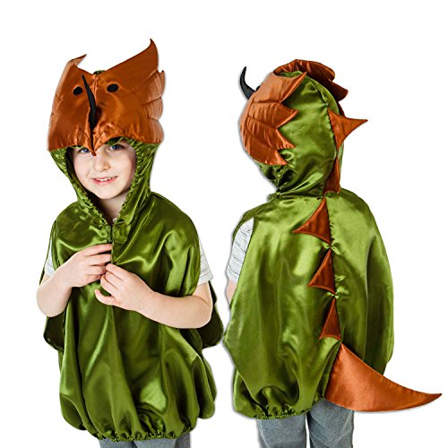 Slimy Toad - Fantastico Costume da Dinosauro Verde per Bambini - Costume da Dinosauro per Bambini Deluxe Realizzato a Mano (3-8 anni)