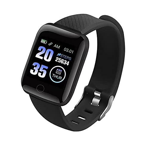 Smart Watch 116plus Bluetooth Donna Uomo Monitoraggio Della Frequenza Cardiaca E Della Pressione Sanguigna 1,44 Pollici, Impermeabile 4g GPS Smartwatch (A)