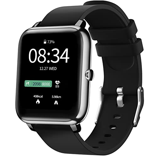 Smartwatch, IDEALROYAL Orologio Fitness Uomo Donna Smart Watch con Sonno Cardiofrequenzimetro ,Impermeabil IP67 orologio palestra con Contapassi Notifiche Messaggi , Cronometro polso per HUAWEI iOS