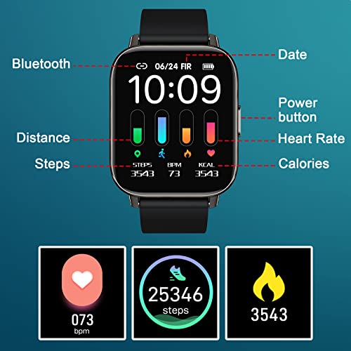 Smartwatch, Orologio Intelligente Uomo Donna 1,69   Touch Smart Wat...