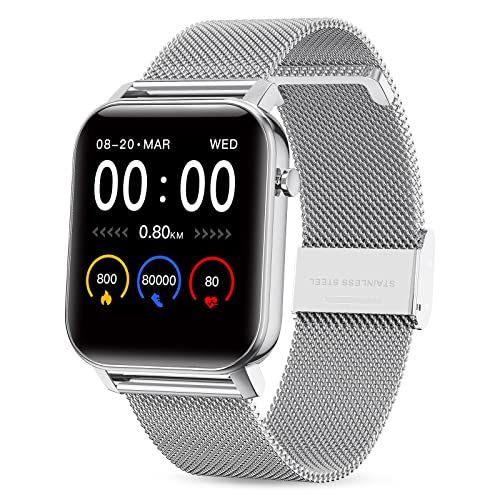 Smartwatch Uomo Donna Orologio Intelligente Impermeabil IP68 Cardiofrequenzimetro Monitoraggio del Sonno Orologio Fitness Tracker Pedometro Calorie Compatibile Android IOS
