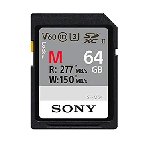 Sony Memoria SD-XC 64 GB Serie M, Lettura 277 MB s, Scrittura 150 MB s, SF64M