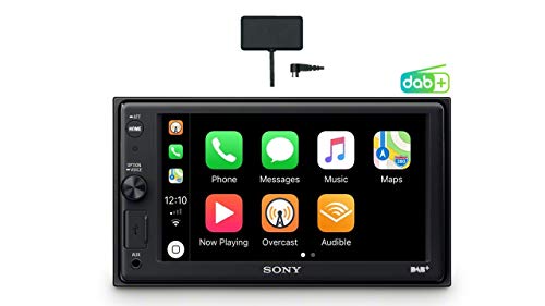Sony XAV-AX1005KIT - SintoMonitor 2DIN, Ricezione DAB DAB+, Antenna DAB Inclusa, Display da 6.4”, Apple CarPlay, Controllo Vocale, Bluetooth, Microfono Esterno Incluso, 4x55W, USB iPhone iPod
