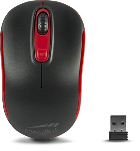 Speedlink CEPTICA Mouse - Wireless, Ceptica Mouse Senza Fili , Nero-Rosso, Schwarz Rot