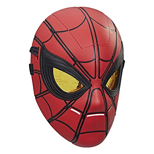 Spider-Man, Maschera elettronica Glow FX, Giocattolo Indossabile con Occhi che si Illuminano per il Gioco di ruolo, per Bambini dai 5 Anni in su
