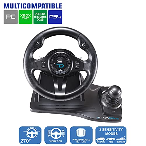 SUBSONIC Superdrive - Gs550 Racing Wheel con Pedali, Paddles, Shift...