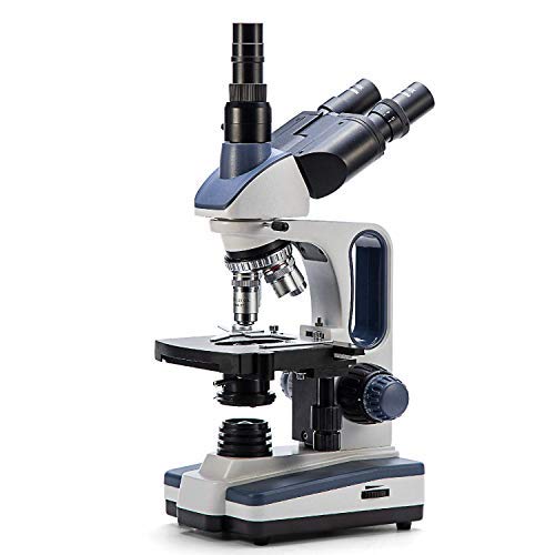 SWIFT trinoculare microscopio professionale SW350T, 40X-2500X, testa Siedentopf, grado di ricerca laboratorio con oculari grandangolari 10X e 25X, fase meccanica