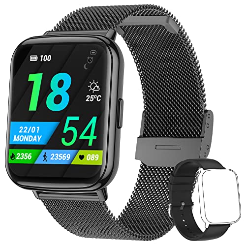 TagoBee Smartwatch Orologio Fitness Uomo Donna 1,69  Full Touch IP68 Impermeabile Android iOS Smart Watch Cardiofrequenzimetro da Polso Contapassi Monitoraggio del Sonno Calorie Digitale Sport Watch