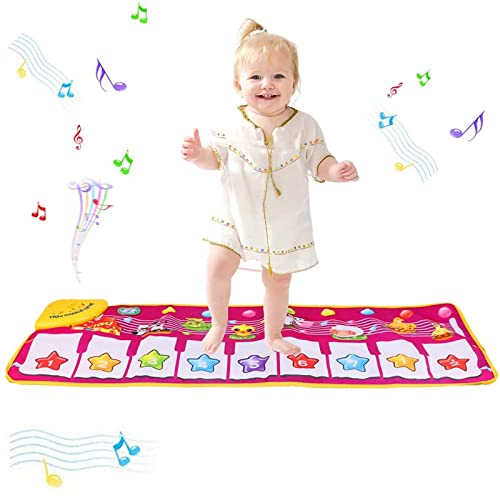 Tappetino per pianoforte PROACC, giocattolo per tappetino per pianoforte per bambini, grande formato (39 * 14 pollici) Tappetino per ballo divertente per neonati Regalo per bimbi e ragazze