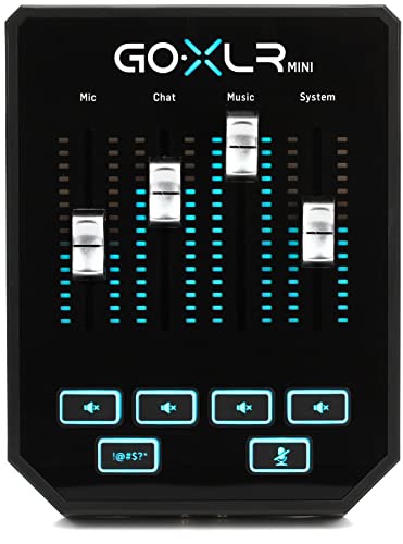 TC Helicon GoXLR MINI, Mixer di trasmissione online con interfaccia USB audio e preamplificatore Midas, Compatibile solo con PC