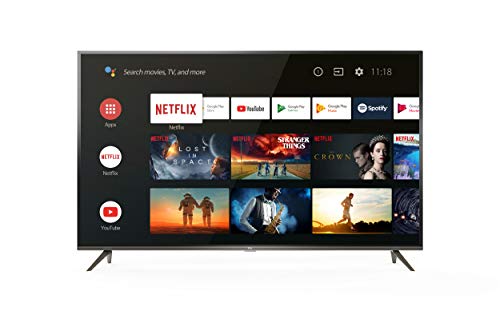 TCL | 55EP641 | Android TV con Assistente Google: Risoluzione 4k HDR, Accesso a Google Play Store, Dolby Audio integrato. Colore: Titanio, 55 Pollici (Classe energetica A+), Modello 2019