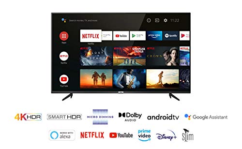 TCL TV 55 , 4K HDR, Ultra HD, Smart TV con Sistema Android 9.0, Des...