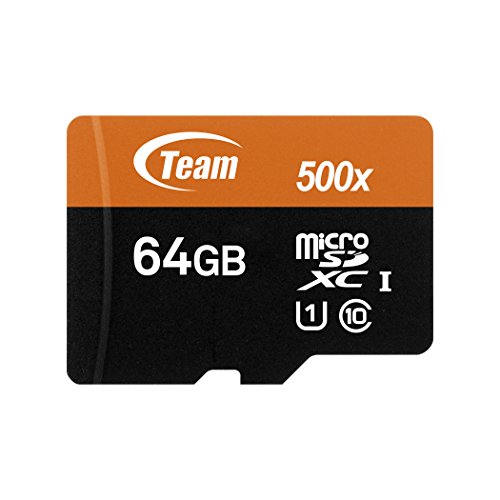 Team Group Micro SD 2 GB Scheda di Memoria con Adattatore SD Orange Black 64 GB Class 10 UHS-I Grade 1