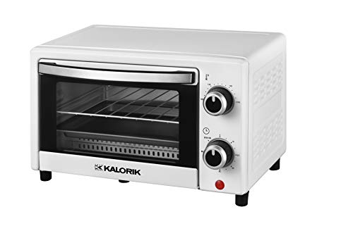 Team Kalorik TKG OT 2025 WH Mini Forno da 9 Litri con teglia, griglia e cassetto raccogli briciole (0-230 °C), 900 W, Bianco