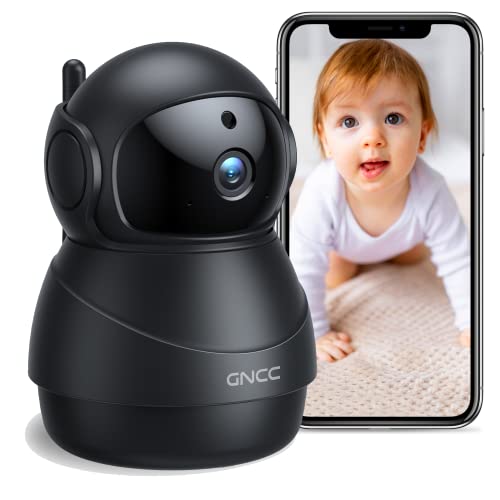 Telecamera 2.4G Wi-Fi Interno, GNCC P3 1080p Baby Monitor, Videocamera Sorveglianza Interno, 360° Pan Tilt Zoom, Compatibile con Alexa, Visione Notturna, Tracciamento del Movimento e Audio a 2 Vie