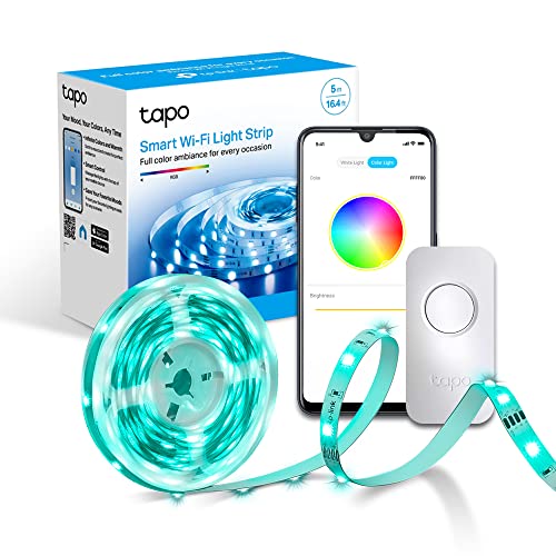 TP-Link Tapo L900-5 Striscia LED Smart 5m, WiFi Strisce LED RGB Compatibile con Alexa e Google Assistant, Sync-to-Sound, Luci LED Adatto per Casa, Bar, Festa, Accorciabile e Controllo dall APP