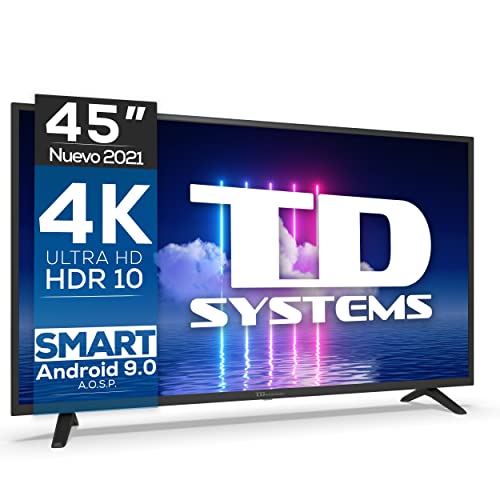 TV Smart TV 45 pollici 4K UHD Android 9.0 e HBBTV, 1300 PCI Hz, 3X ...
