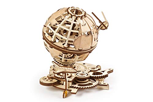 UGEARS 3D di Legno Rotante Modellini da Costruire Puzzle per Adulti-Globo Meccanico, 70128