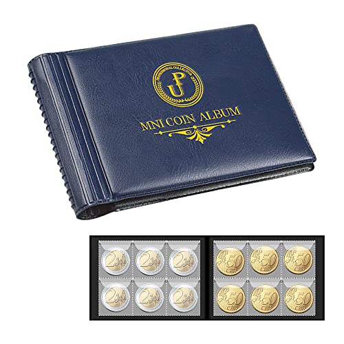 Uncle Paul Album da Collezione di Monete 60 Tasche - Griglie 35x35mm Blu Mini Album per Coin   Penny Collection & Storage CS4206BL
