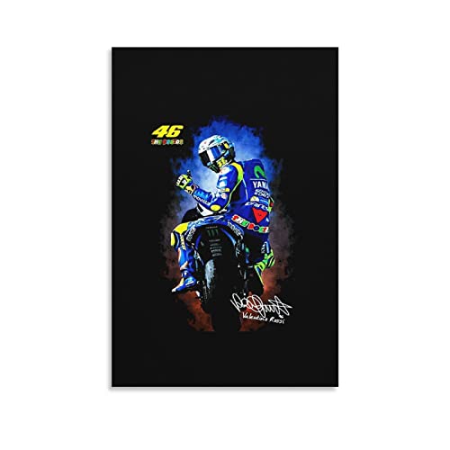Valentino Rossi Legend Championsvintage Poster su tela, stampa artistica da parete, decorazione retrò, regalo per casa, camera da letto, soggiorno, 40 x 60 cm