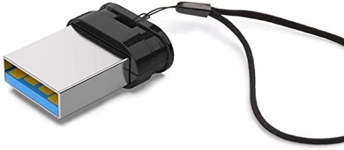 Vansuny Mini Chiavetta USB 3.0 32 GB Pendrive USB 32GB 3.0 Musica, Memoria Esterno Penne USB Flash Drive con Cordino Portatile per Laptop PC TV (Nero)
