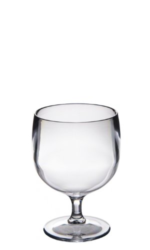 Virtually Glass Roltex - Set da 6 Bicchieri riutilizzabili, in policarbonato, bicchieri da vino accatastabili, 220 ml altezza del bordo 10,6 cm, diametro massimo 7,6 cm