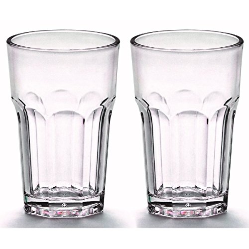 Viva Haushaltswaren – 2 Bicchieri da Latte Macchiato in plastica di Alta qualità (policarbonato) Circa 300 ml – infrangibili impilabili